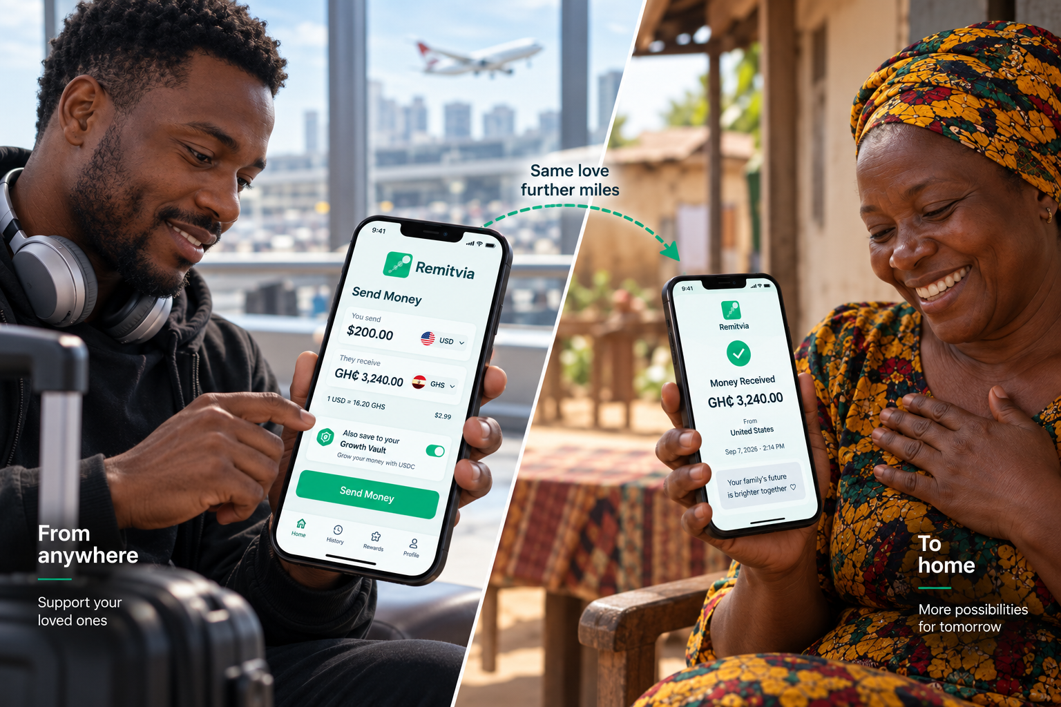 Remitvia — send money from anywhere, delivered home